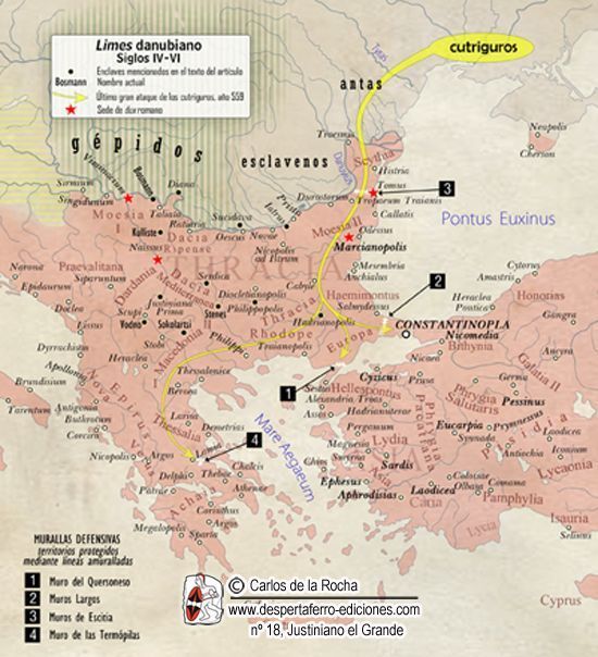 En DESPERTA FERRO ANTIGUA Y MEDIVEAL nº18: JUSTINIANO I EL GRANDE podrás encontrar: JUSTINIANO Y LAS HORDAS POST-HÚNICAS  por Borja Pelegero Alcaide