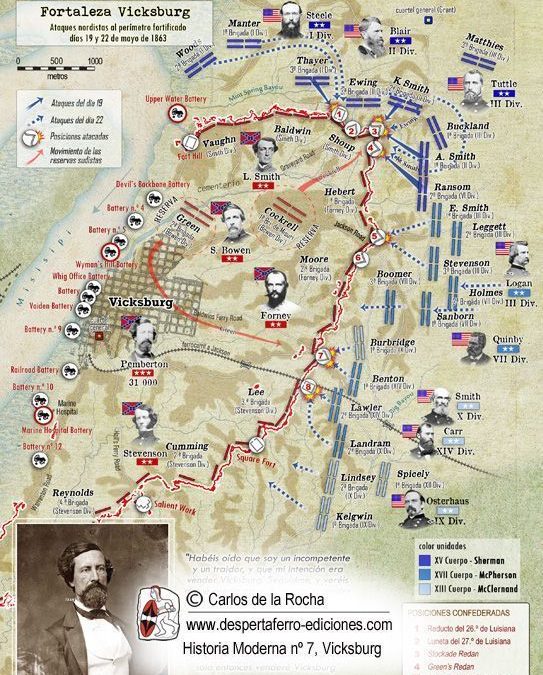 En DESPERTA FERRO Hª MODERNA N.º7: VICKSBURG 1863 podrás encontrar…  Cazar al conejo en su madriguera. El sitio de Vicksburg por John V. Quarstein
