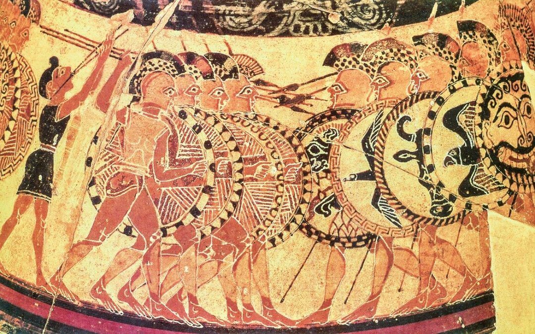 El othismos en la batalla hoplítica y la teoría de juegos