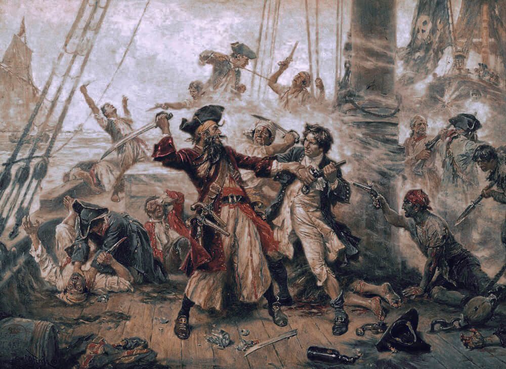 edward teach barbanegra blackbeard edad de oro piratería
