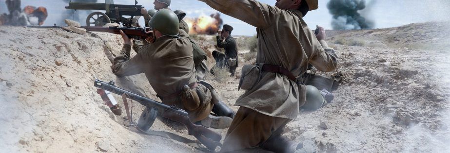 recreación histórica soldados soviéticos segunda guerra Mundial