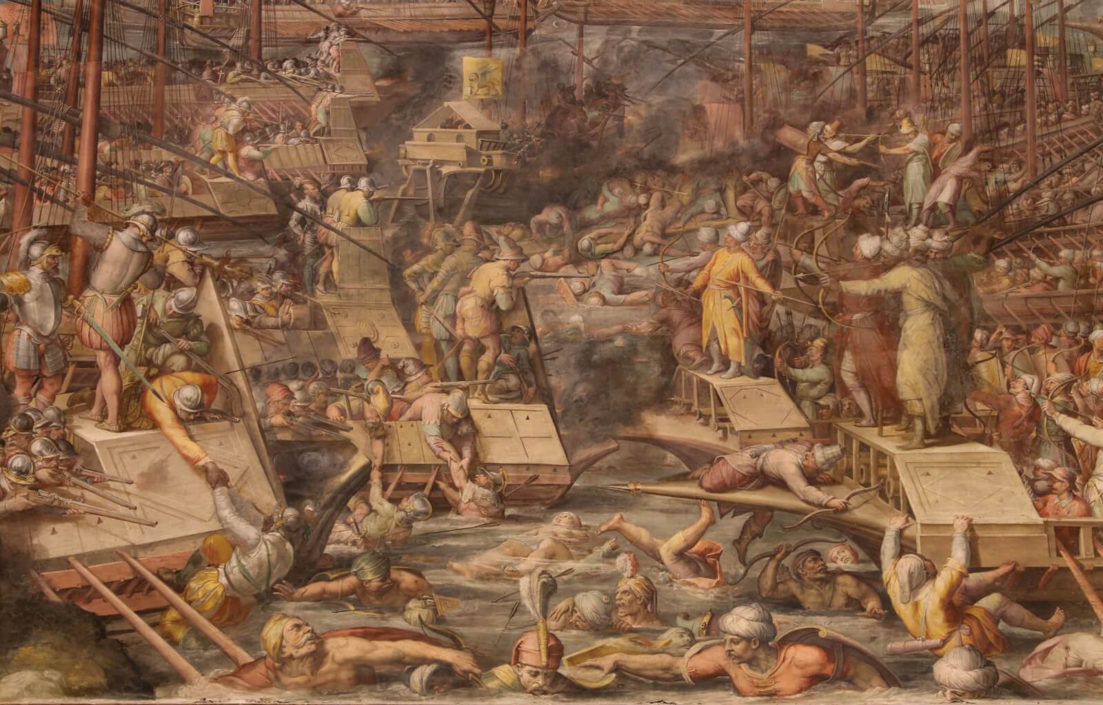 jenízaros en batalla de Lepanto Giorgio Vasari 