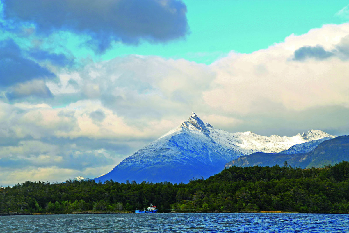 Panorámica de la Bahía Easter en Patagonia