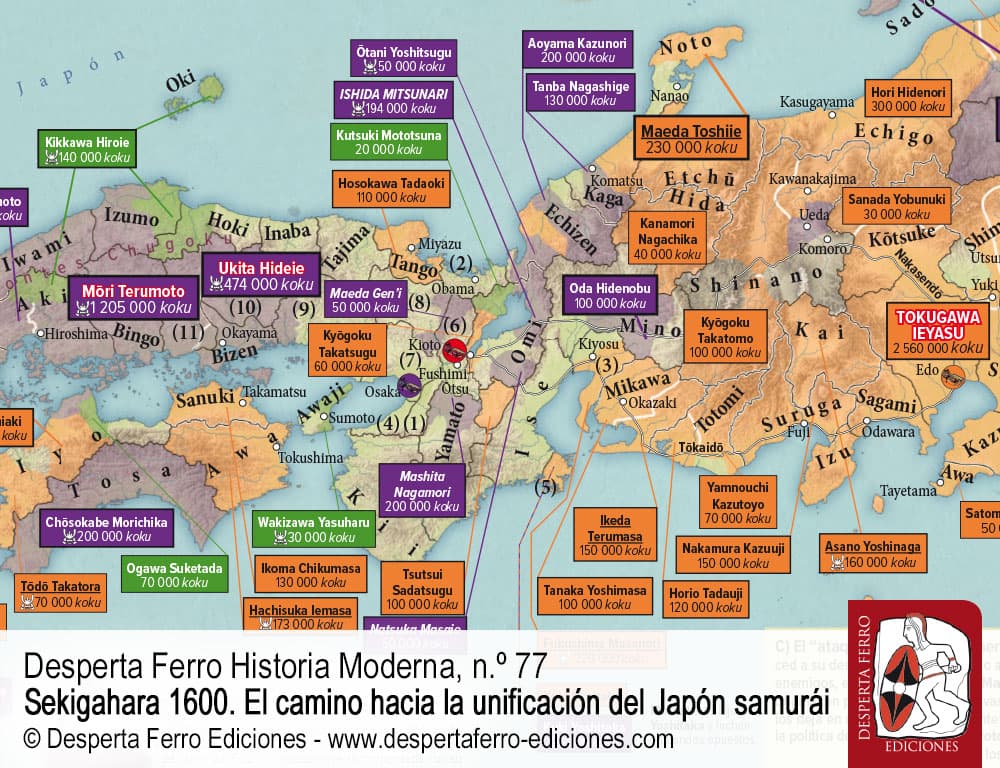 DFM77-1 Desperta Ferro Historia Moderna n.º 77 batalla de Sekigahara 1600 unificación del Japón samurái tokugawa ieasu